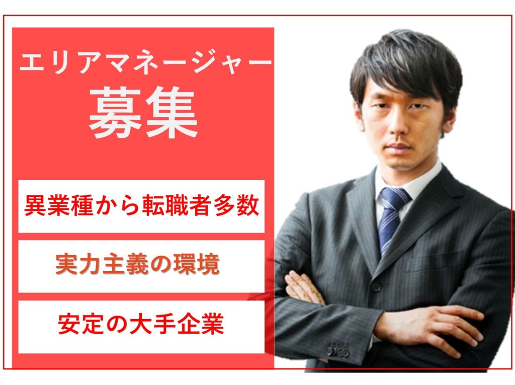 安定の大手企業◎実力主義の環境でやりがい充分★営業管轄エリアマネージャー イメージ
