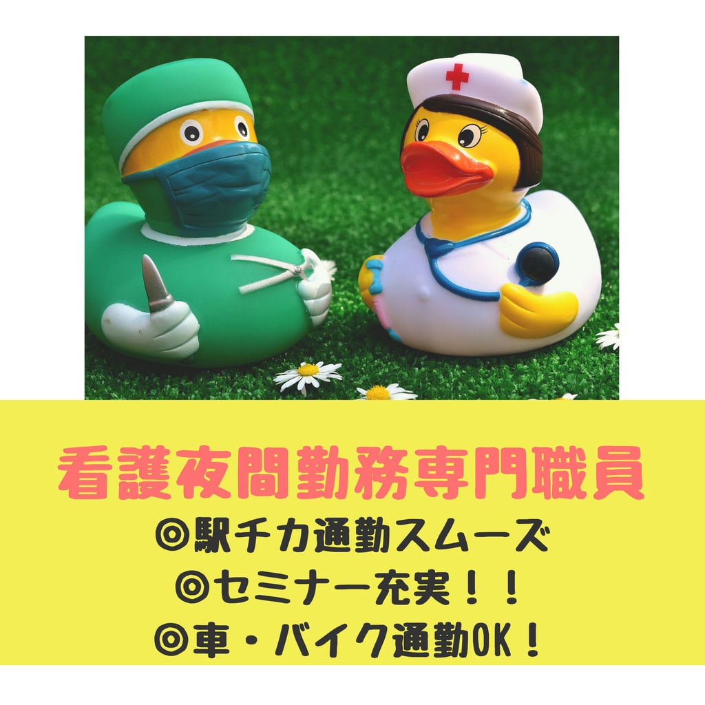 【即面談可能】名古屋市北区で看護夜間勤務専門職員(パート)◎名鉄小牧線「味鋺」徒歩8分◎ 1回 25,000円(交通費含む)◎16:30〜翌10:00の勤務 イメージ