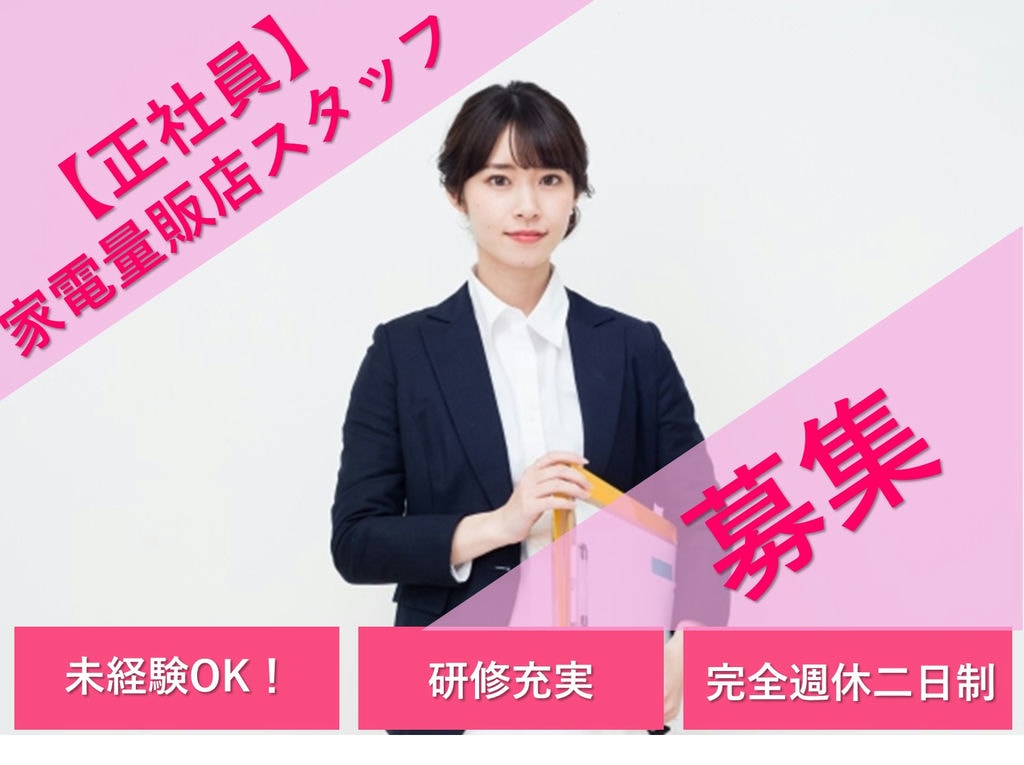 即面談可能【一宮市】未経験OK★働きやすさが魅力★家電量販店スタッフ イメージ
