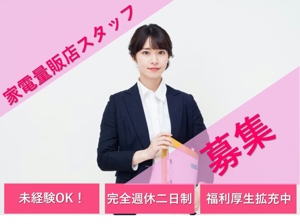 即面談可能【一宮市】未経験OK★働きやすさが魅力★家電量販店スタッフ イメージ