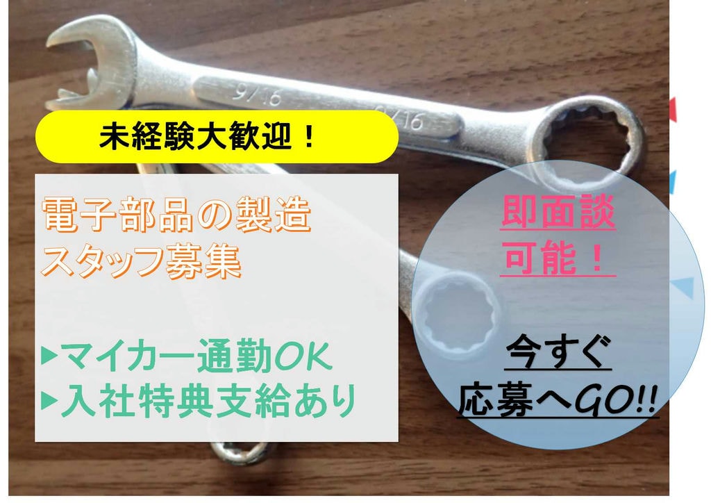 【長野県下伊那郡】未経験OK!入社特典支給あり★電子部品の製造【即面談可能】 イメージ