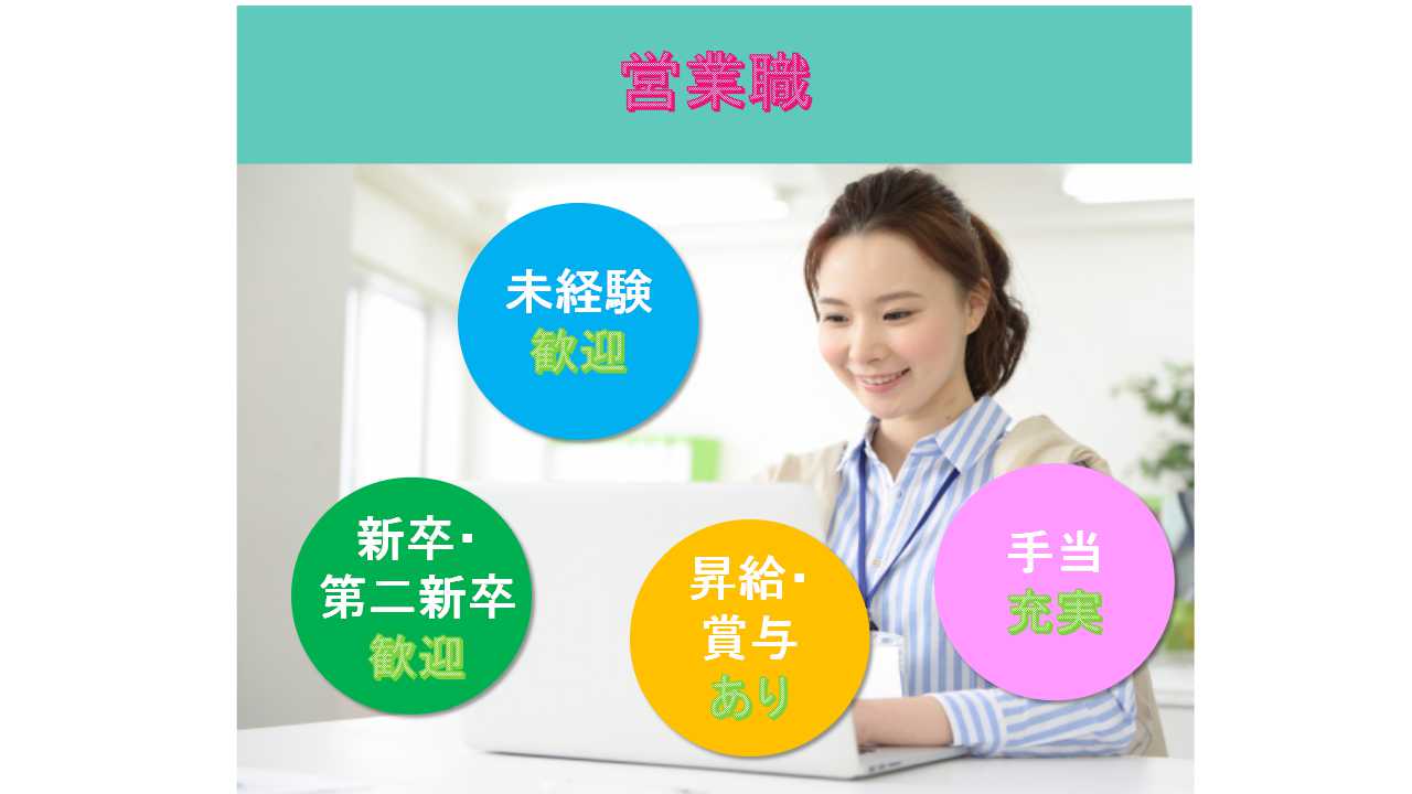 【愛知県北名古屋市】☆新卒・第二新卒歓迎☆昇給・賞与あり☆営業職☆募集中☆ イメージ