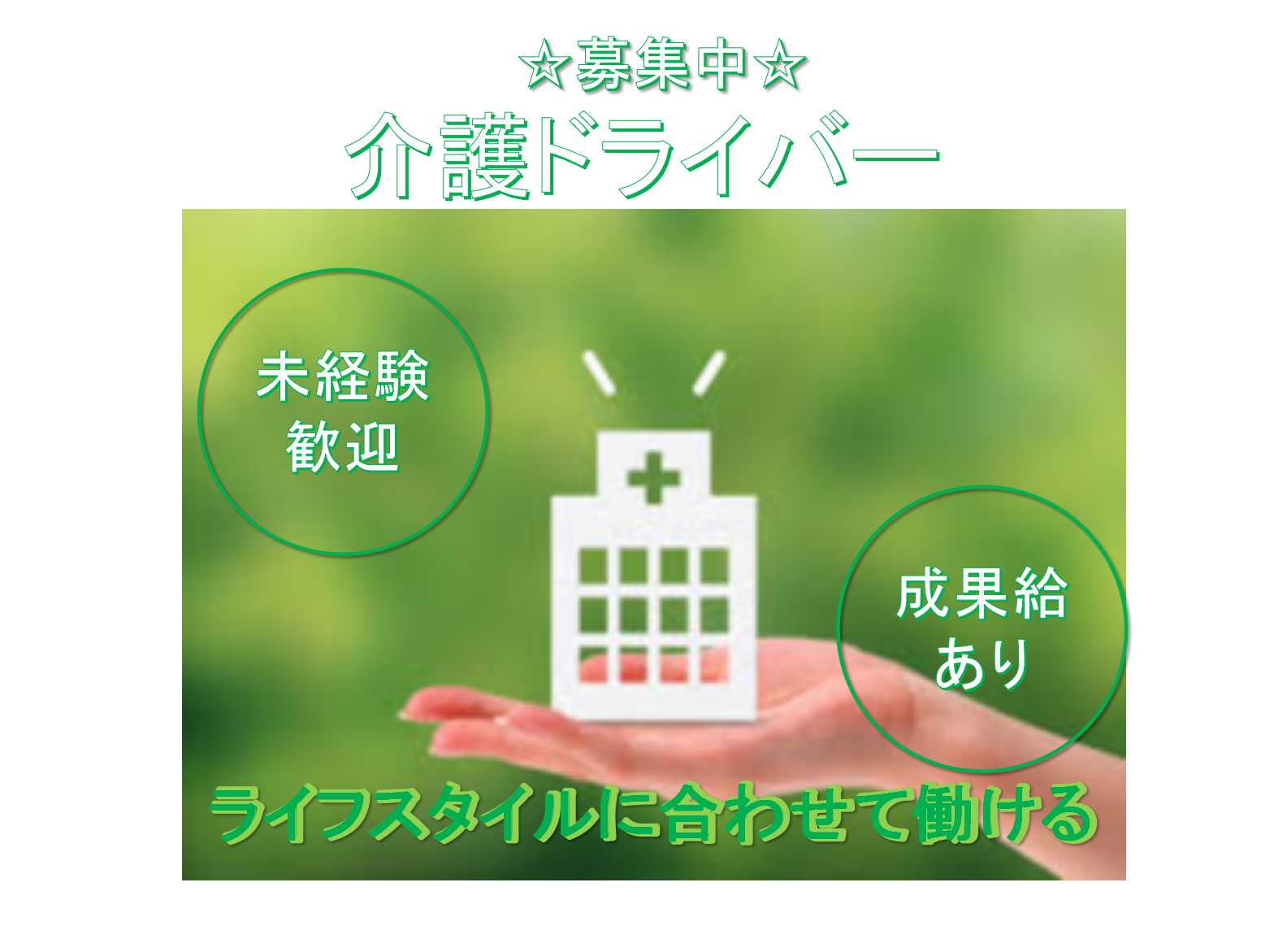 【名古屋市南区】■□未経験歓迎■□成果給あり■□介護ドライバー■□募集中■□ イメージ