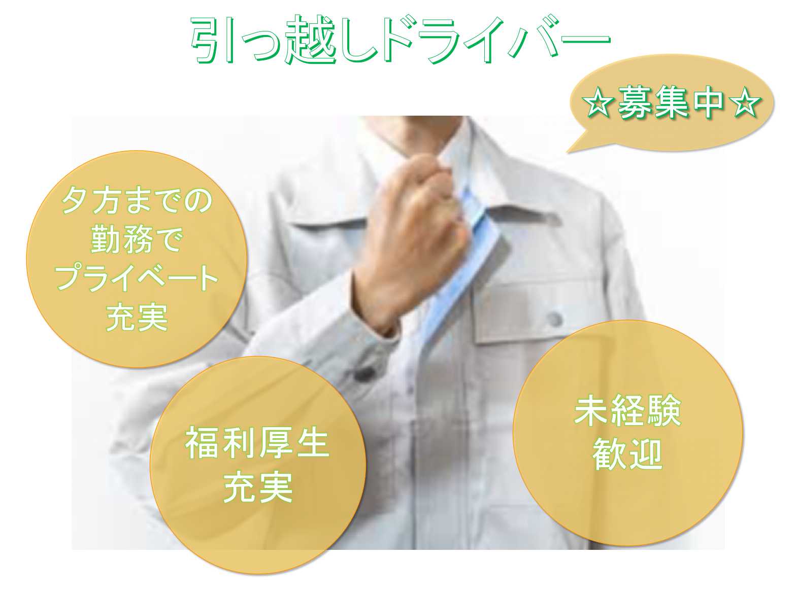 【名古屋市中川区】★未経験歓迎★福利厚生充実★引っ越しドライバー★募集中★ イメージ