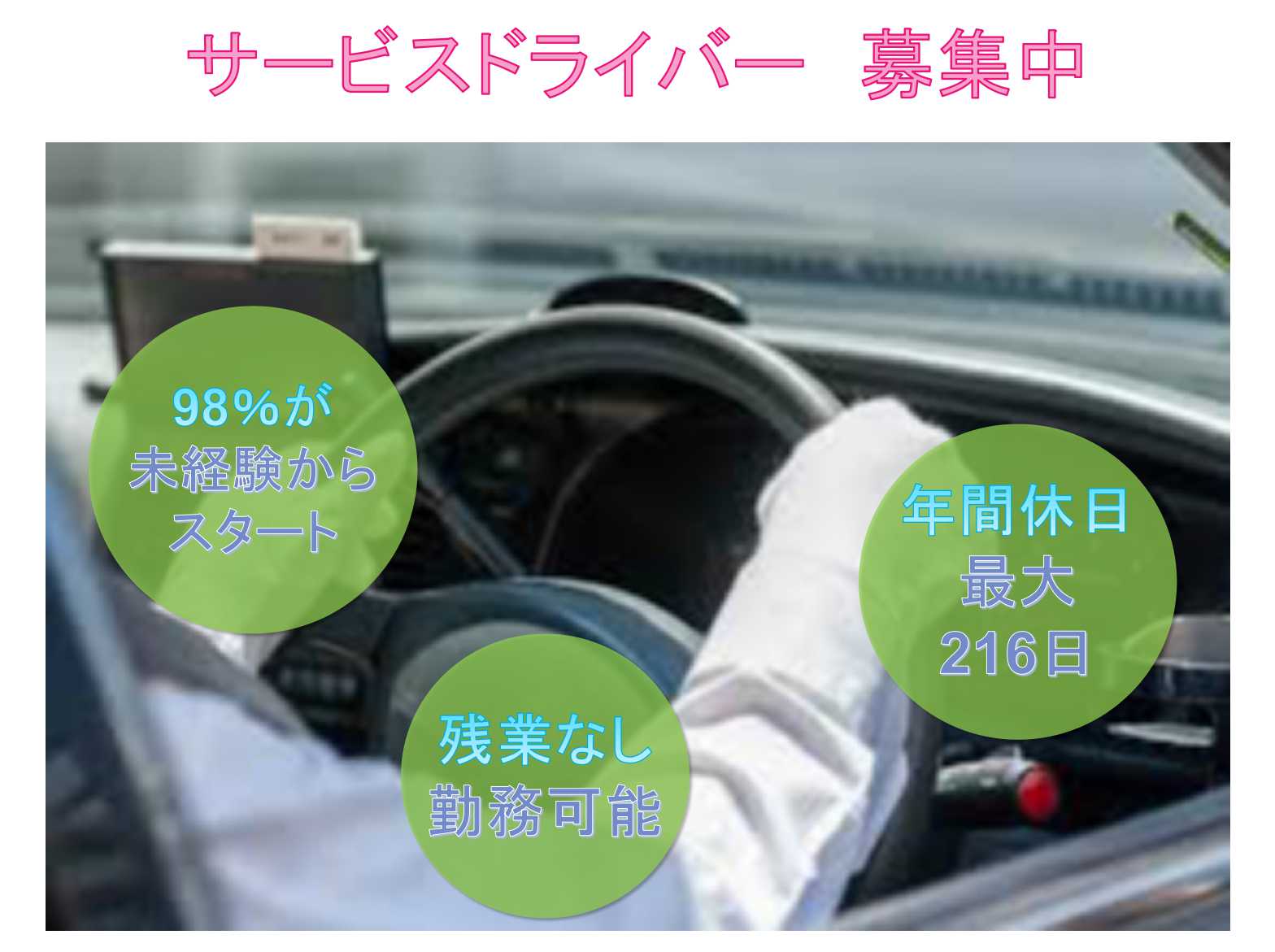 【名古屋市西区】◎年間休日最大216日◎残業なし勤務可能◎サービスドライバー◎募集中◎ イメージ