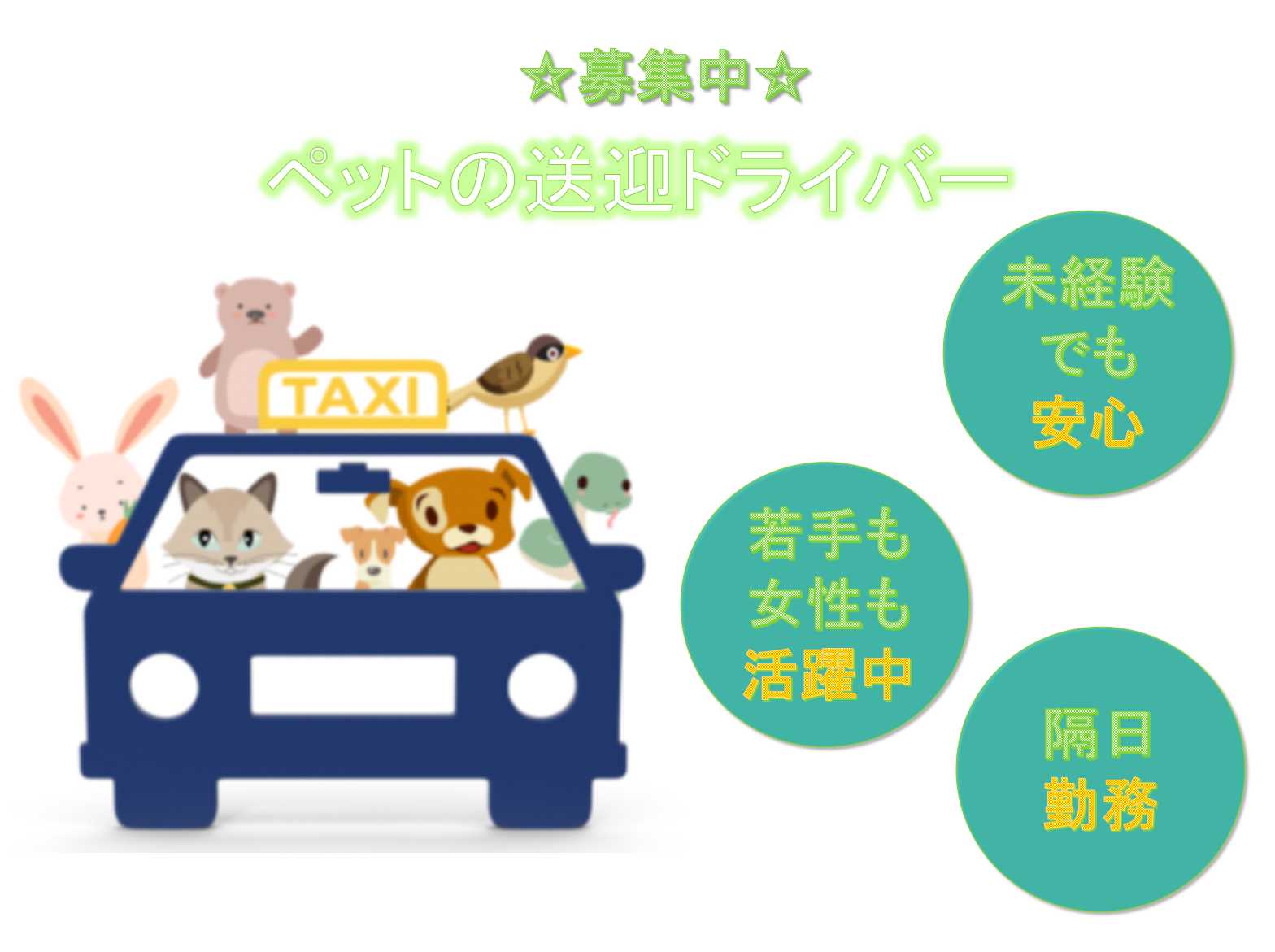 【大阪市福島区】◇未経験でも安心◇若手も女性も活躍中◇ペットと一緒◎送迎ドライバー◇ イメージ