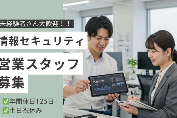 情報セキュリティ提案営業／未経験歓迎／年休125日／土日祝休【FO】 イメージ