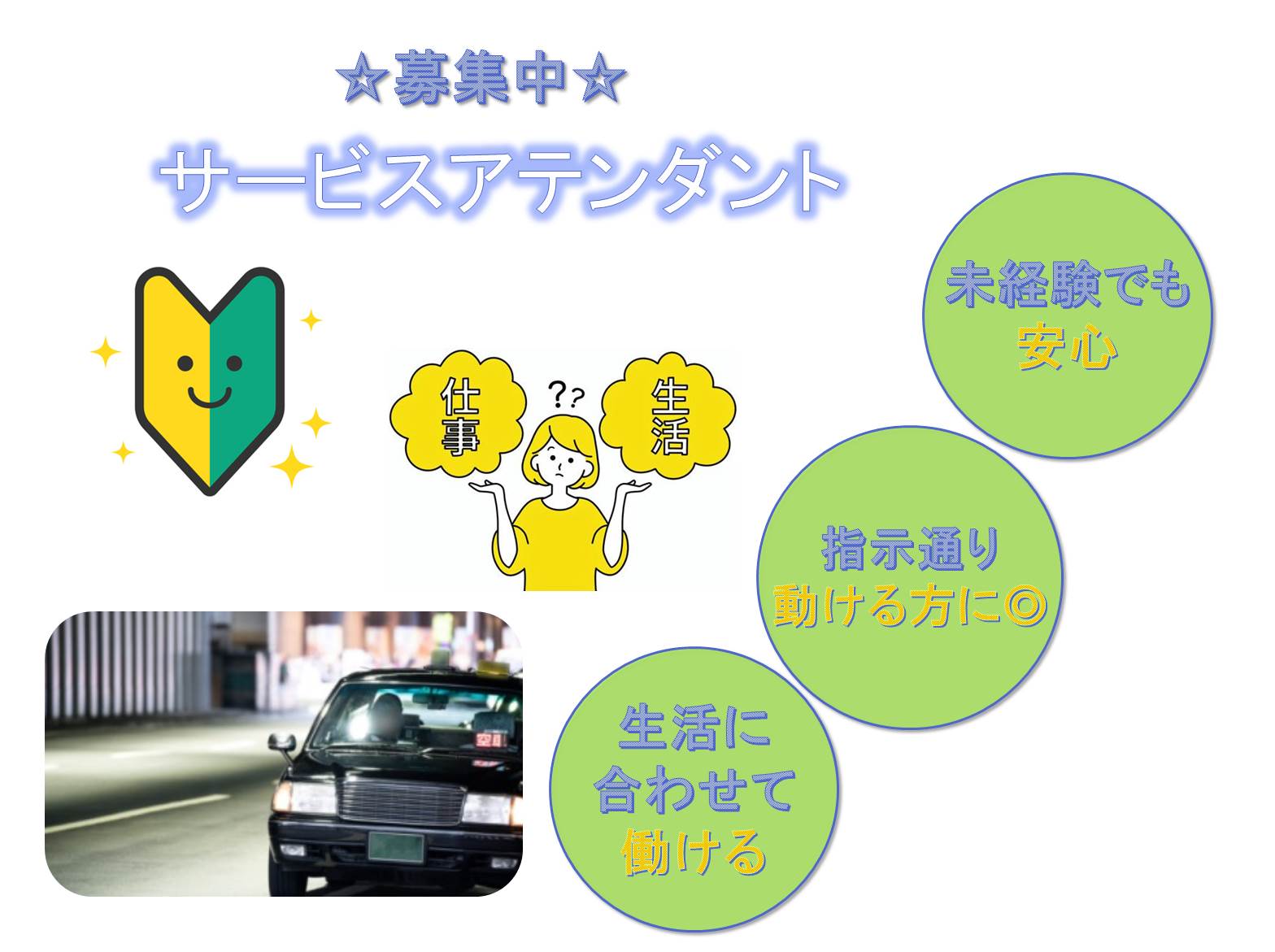 指示通りで高収入!プライベートも充実!サービスアテンダント【名古屋市天白区】 イメージ