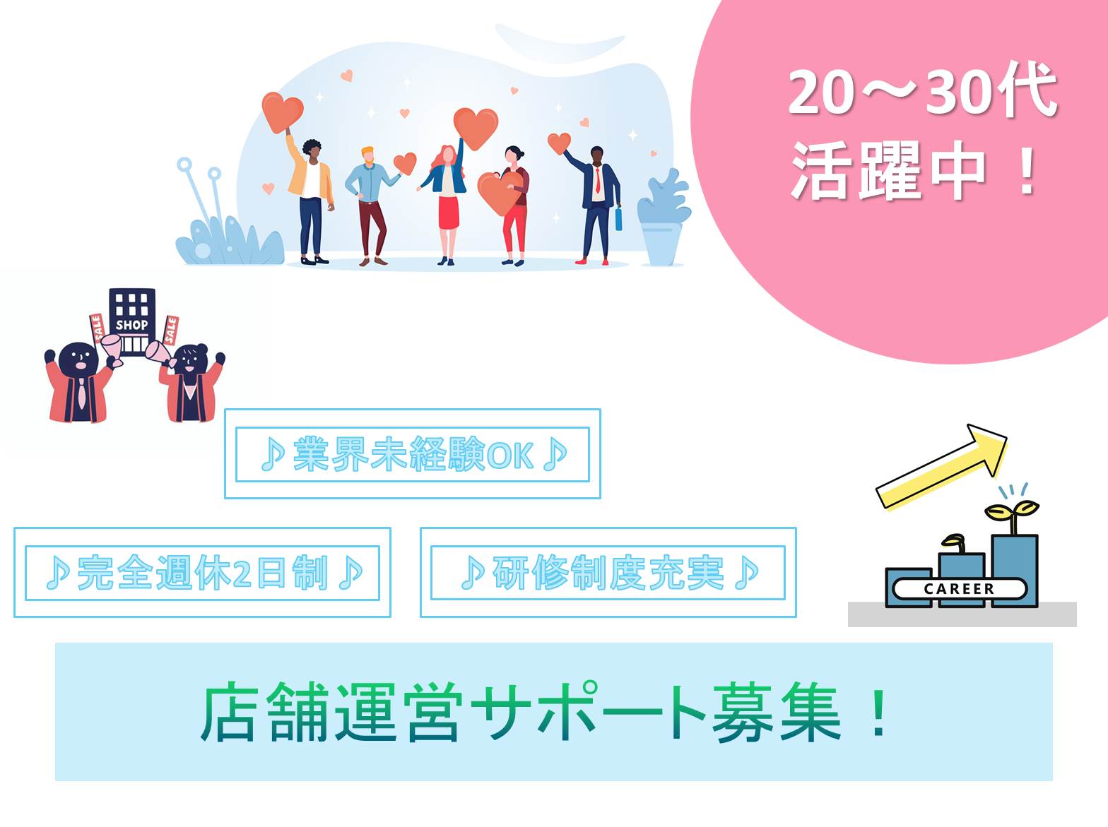 研修充実×年休125日☆POP企画も携われる！店舗運営サポート【名古屋市天白区】 イメージ