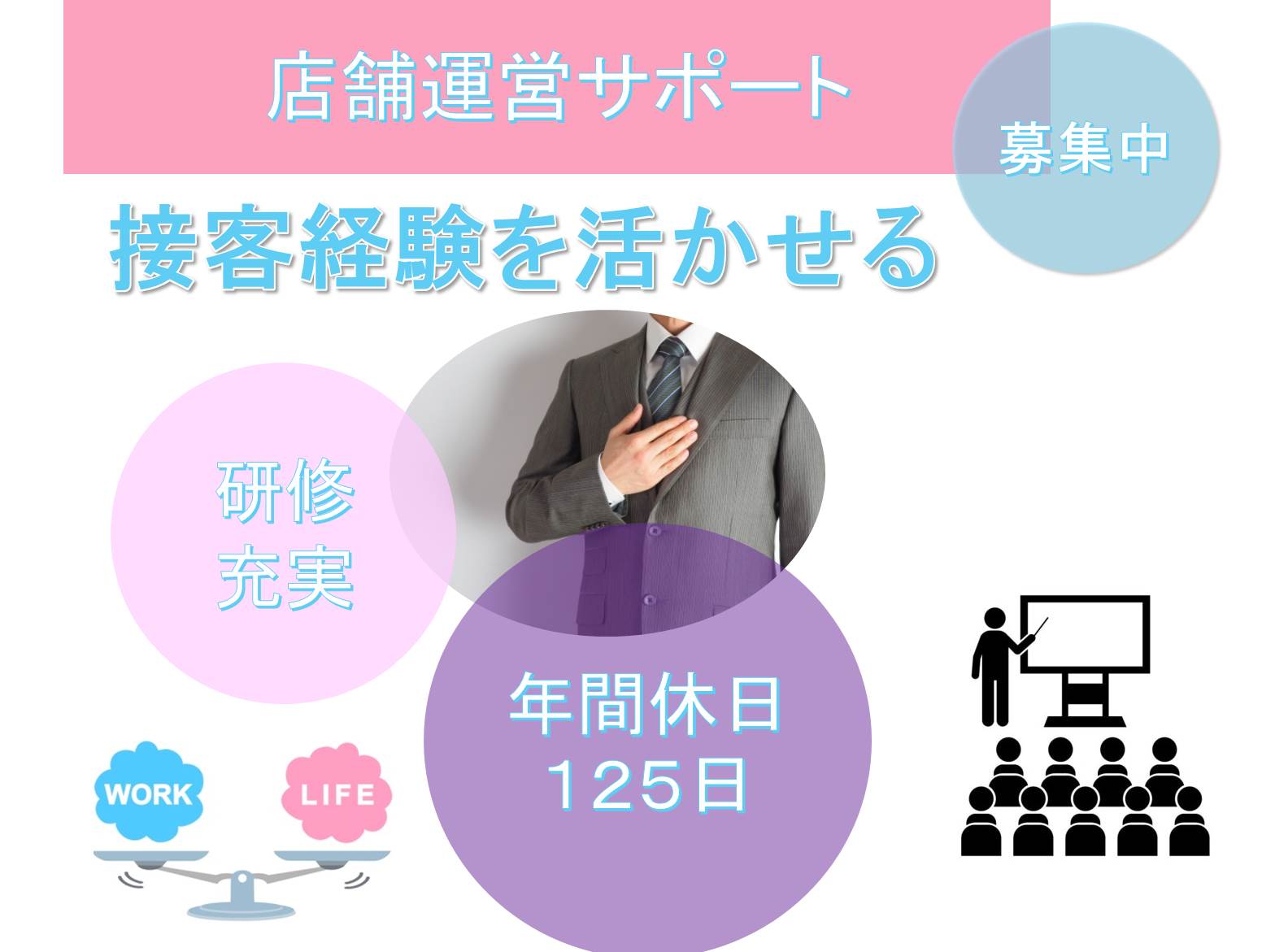 接客経験を活かせる◎キャリアUP可能◎店舗運営サポート【名古屋市南区】 イメージ